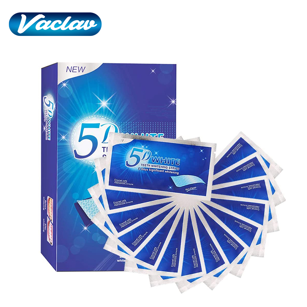 Teeth Whitening Gels - Paski do wybielania zębów 5D, żel
