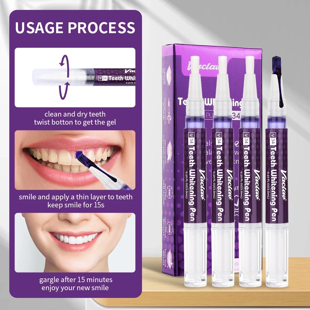 Vaclav V34 Fioletowy żelowy dł – Teeth Whitening Gels recenzja i cena